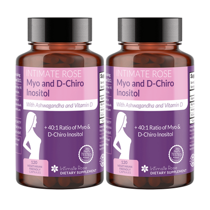 Intimate Rose Inositol and D-Chiro-Inositol for Women 120 Capsules (2 Bottles)