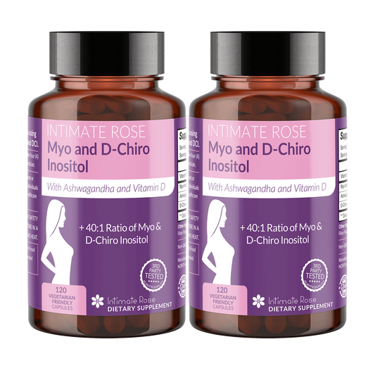 Intimate Rose Inositol and D-Chiro-Inositol for Women 120 Capsules (2 Bottles)